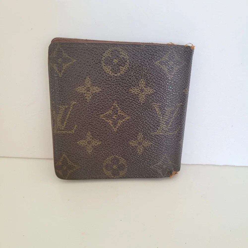 Louis Vuitton Monogram Canvas Bifold Wallet Vintage Brown CA0952 Made in Spain